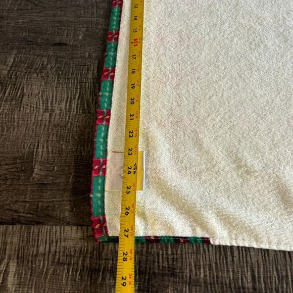 Lenox Holiday Nouveau Tartan Plaid Gold Ribbon Bath Towel Off White Size Large - Picture 5 of 9